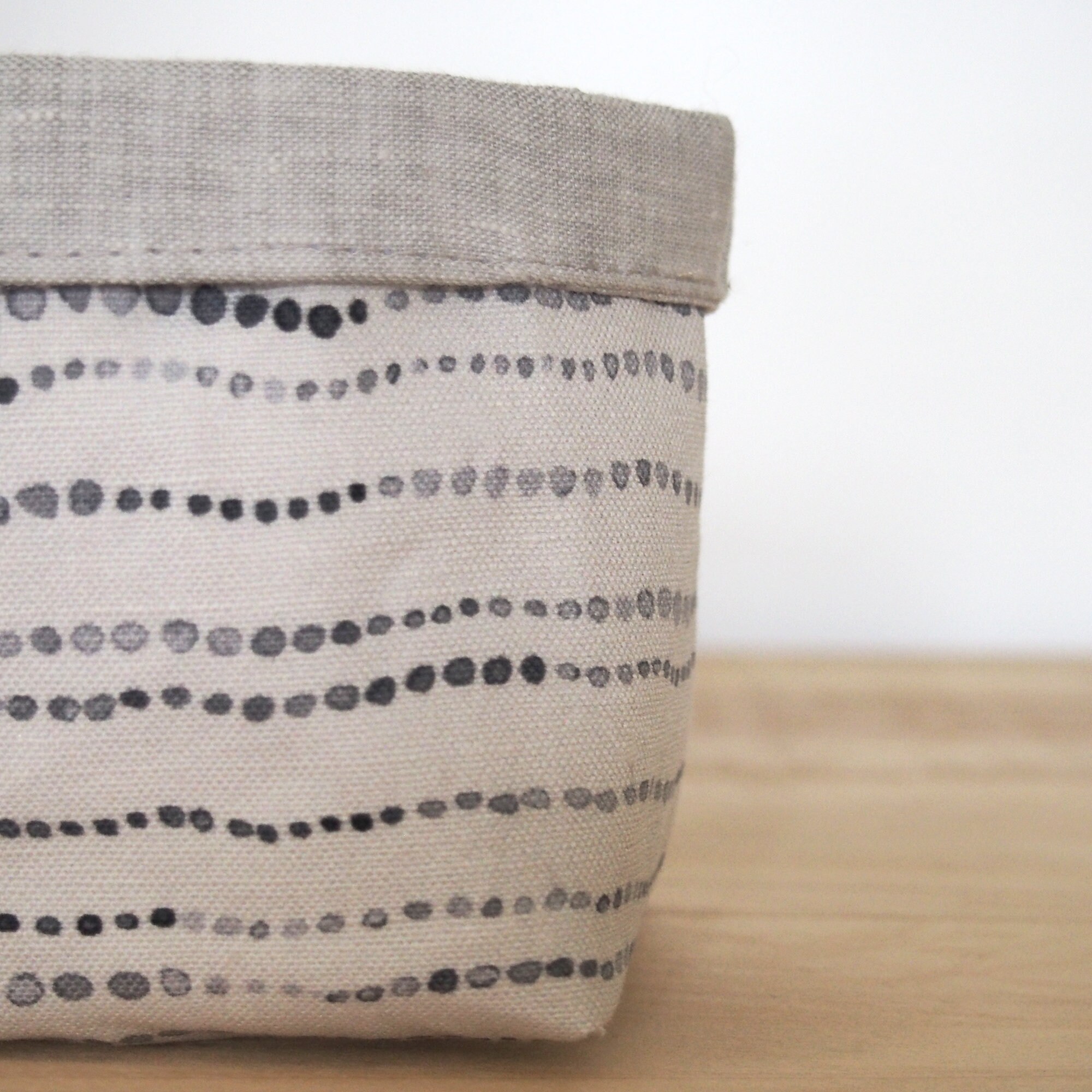 Fabric Plant Pot Cover / Grey Fabric Pot / Fabric Storage Pot Etsy