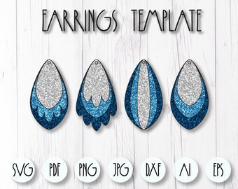 Download Free Earrings Cricut Svg Faux Leather Earrings Svg Joanna Gaines Etsy SVG Cut Files