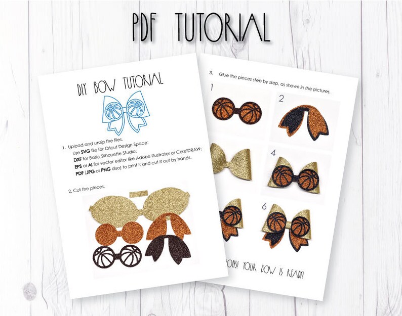 Basketball Bow Svg Sport Hair Bow Cricut Svg Cricut Bow Svg Template Faux Leather Bow Template Bow Template Svg Hat Making Hair Crafts Craft Supplies Tools Hairsprenger De