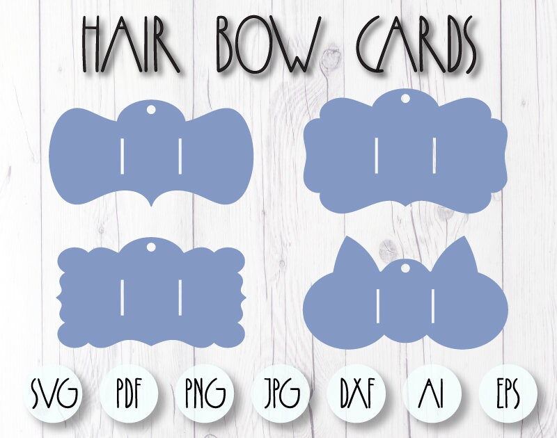 Bow holder template Bow holder SVG Hair bow card Cricut Etsy