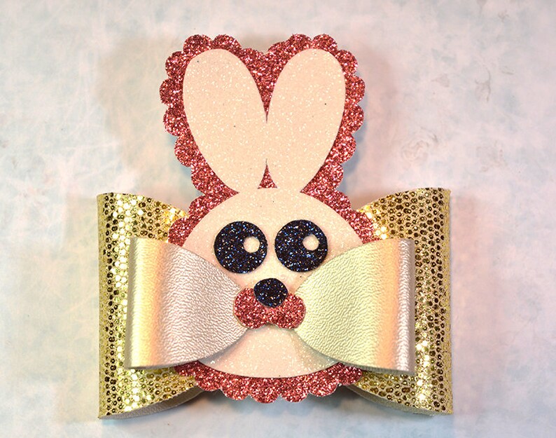 Download Rabbit bow template SVG Easter bow template Baby bow svg ...