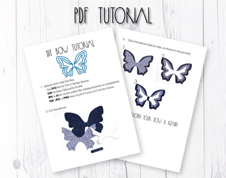 Download Hair Bow Svg Template Butterfly Bow Template Svg Diy Butterfly Bow Printable Pdf Bow Template For Cricut Kits How To Hat Making Hair Crafts