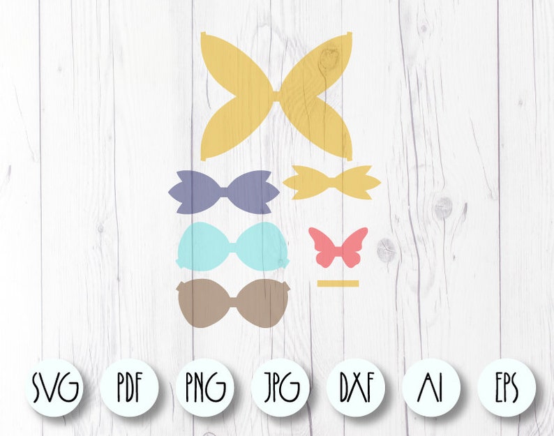 Download Jewelry Beauty Craft Supplies Tools Hair Bow Svg Template Butterfly Bow Svg Diy Bow Template Big Bow Template Svg Bow Template For Cricut