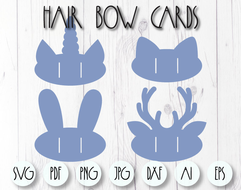 Bow holder SVG ears holder template Cricut svg bow card | Etsy