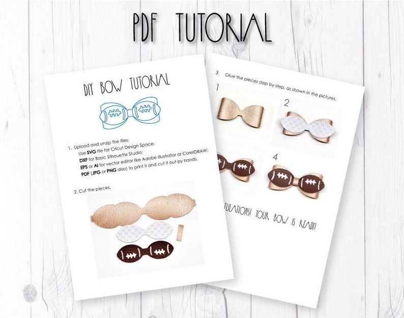 Download Jewelry Beauty Football Bow Svg Bow Template Svg Faux Leather Bow Template Sport Hair Bow Cricut Svg Cricut Bow Svg Template Craft Supplies Tools