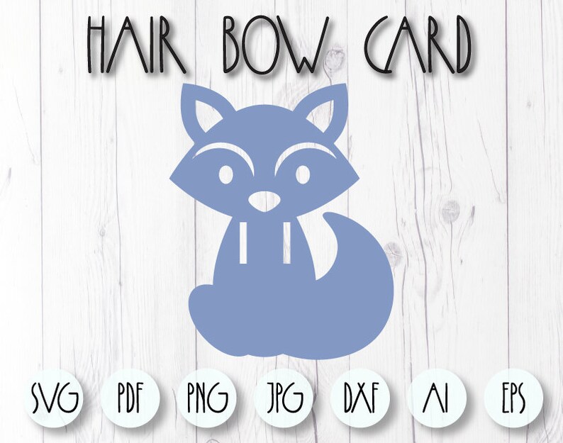 Download Bow holder template Fox bow card SVG Hair bow card for | Etsy
