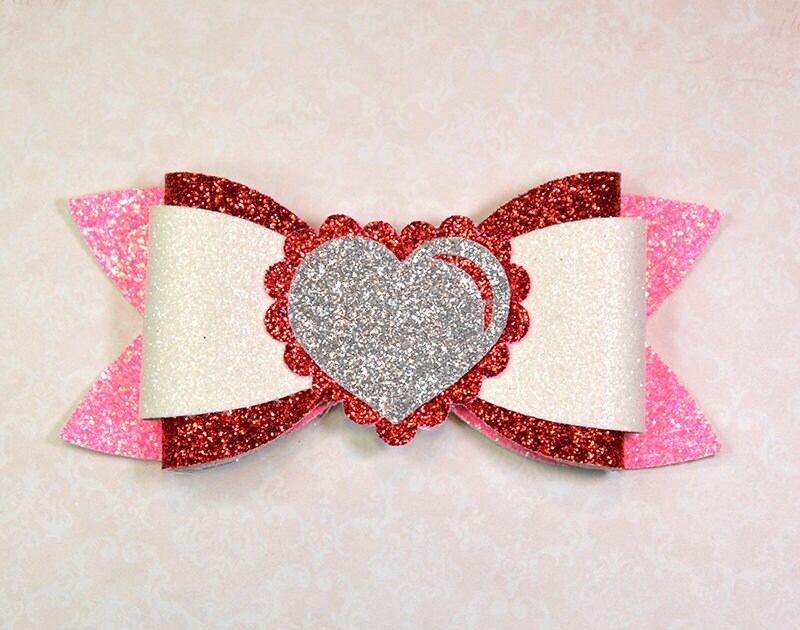 Download Bow template SVG DIY hair Bow Heart bow svg love bow | Etsy