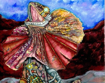 Steampunk Frilled Lizard