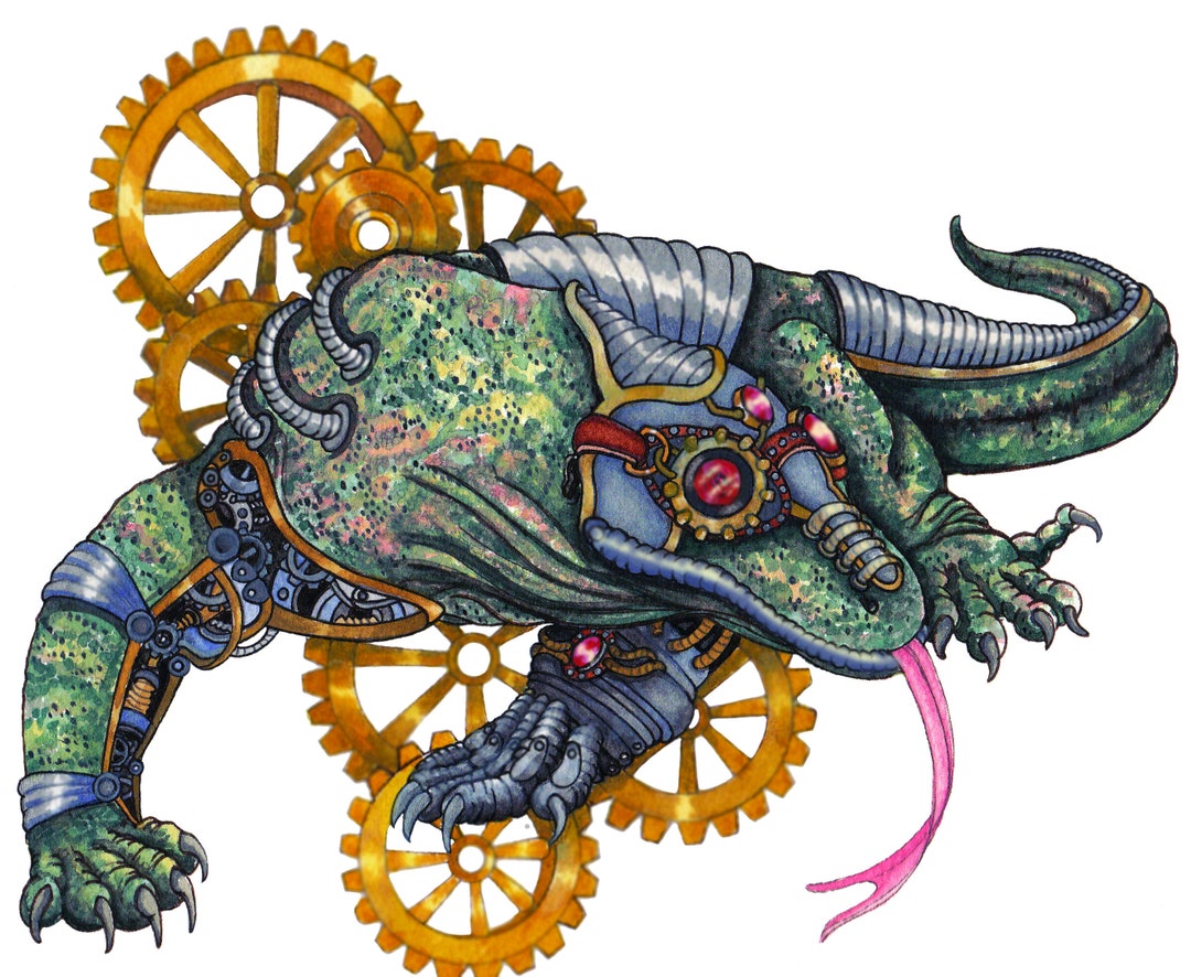 その他 Steampunk  Leopard Mecha Panther Set / Steampunk Battle Robot / Steam Cat
