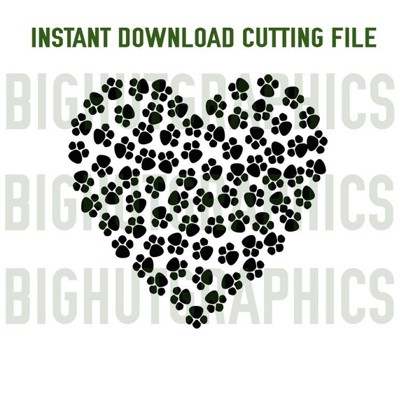 Download Heart Svg Paw Print Svg Paw Print Heart Digital Cut Files Etsy SVG, PNG, EPS, DXF File