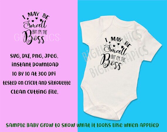 Download I May Be Small But Im The Boss Baby Svg Baby Saying Baby Etsy