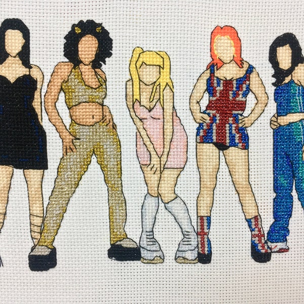 Patrón de punto de cruz de Sparkling Spice Girls