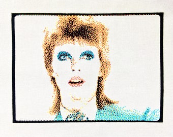 Bowie: Life on Mars CMYK Cross Stitch PDF Pattern