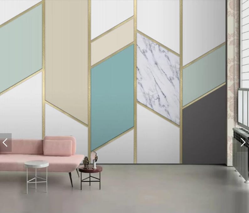 Abstract Geometric Square Mural Marble Wallpaper Art Wall Painting Customize Murals HD Photo Wall Papers Roll Printed Wall Covering