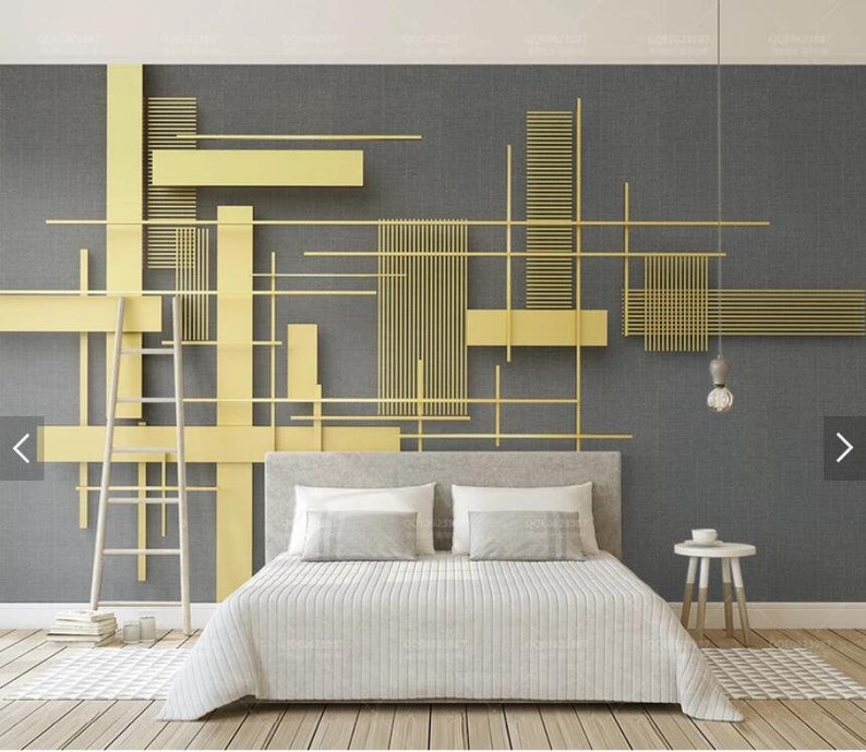 Vintage Metal Square Wallpaper Abstract Geometric Wall Mural Art Wall Painting Murals HD Photo Wall Paper 3D Printed Wall Covering