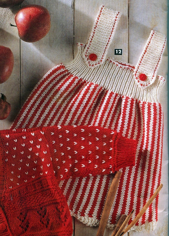 Vintage 80 Pdf Patron Francais Tricot Salopette Robe A Etsy