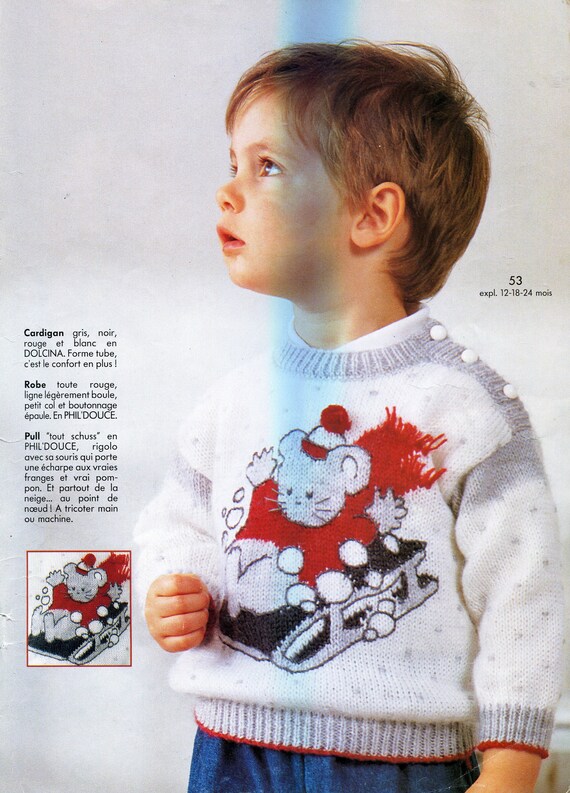 Vintage 80 Pdf Patron Francais Tricot Pull Bebe Enfant Les Etsy Vintage 80 Pdf Patron Francais Tricot Pull Bebe Enfant Les Etsy