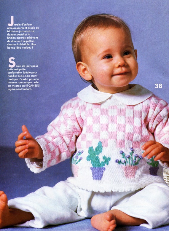 Vintage 80 Pdf Patron Francais Tricot Pull Bebe Enfant Etsy Vintage 80 Pdf Patron Francais Tricot Pull Bebe Enfant Etsy