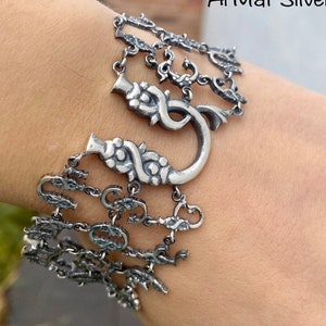 Armenian Silver Bracelet Armenin Alphabet Bracelet Sterling Silver Armenian Jewelry Armenian Letters Armenian Women gift