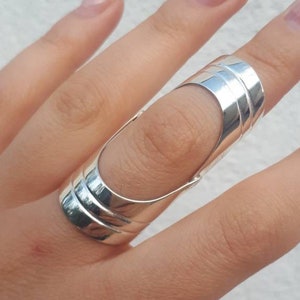 Armor rings Shield ring Double ring Joint ring Knuckle ring Statement ring Full finger ring Armenian silver Ring Large Ring Unique Ring