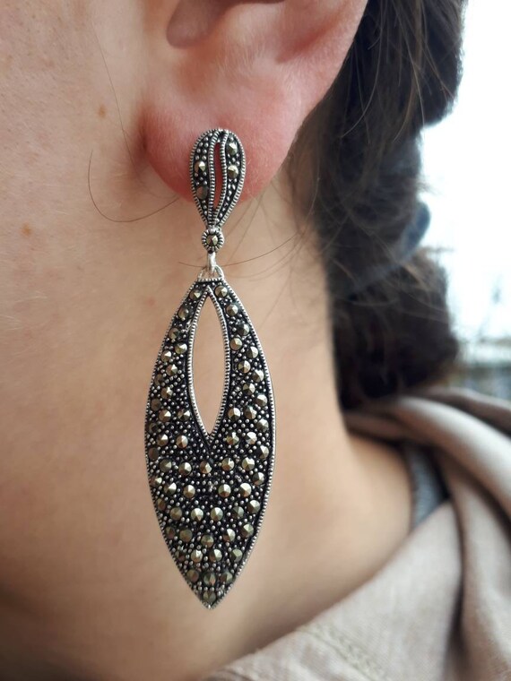 Huge dangle shop earrings