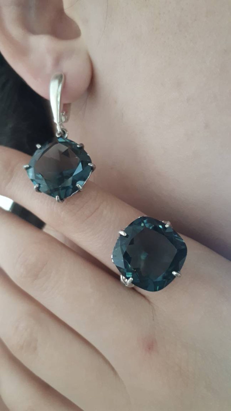 Silvergrön stenring: Art Deco smaragdsmycken bild 8