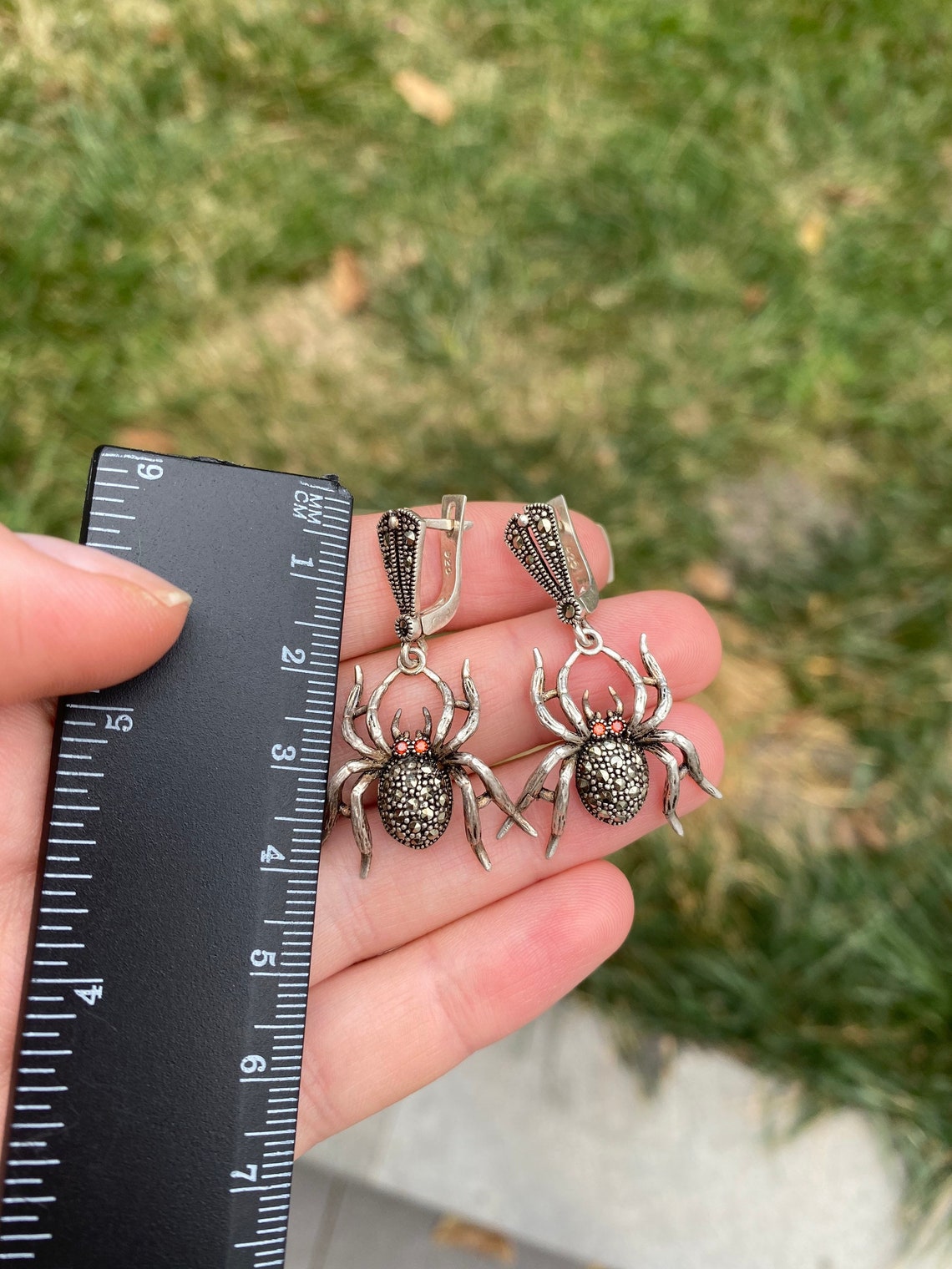 Spider Earrings Dangle Spider Earrings Halloween Jewelry Etsy