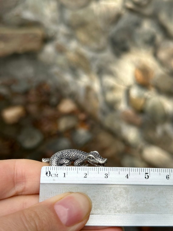 スターリングシルバーワニリング