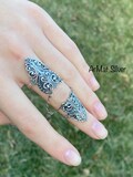 Sterling Silver Filigree Double Ring: Full Finger Armor Ring product logo