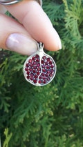 Pomegranate Pendant Sterling SILVER masterly handcrafted ARMENIAN charm Armenian symbolic fruit pendant PERSEPHONE pendant Symbol of Family product logo