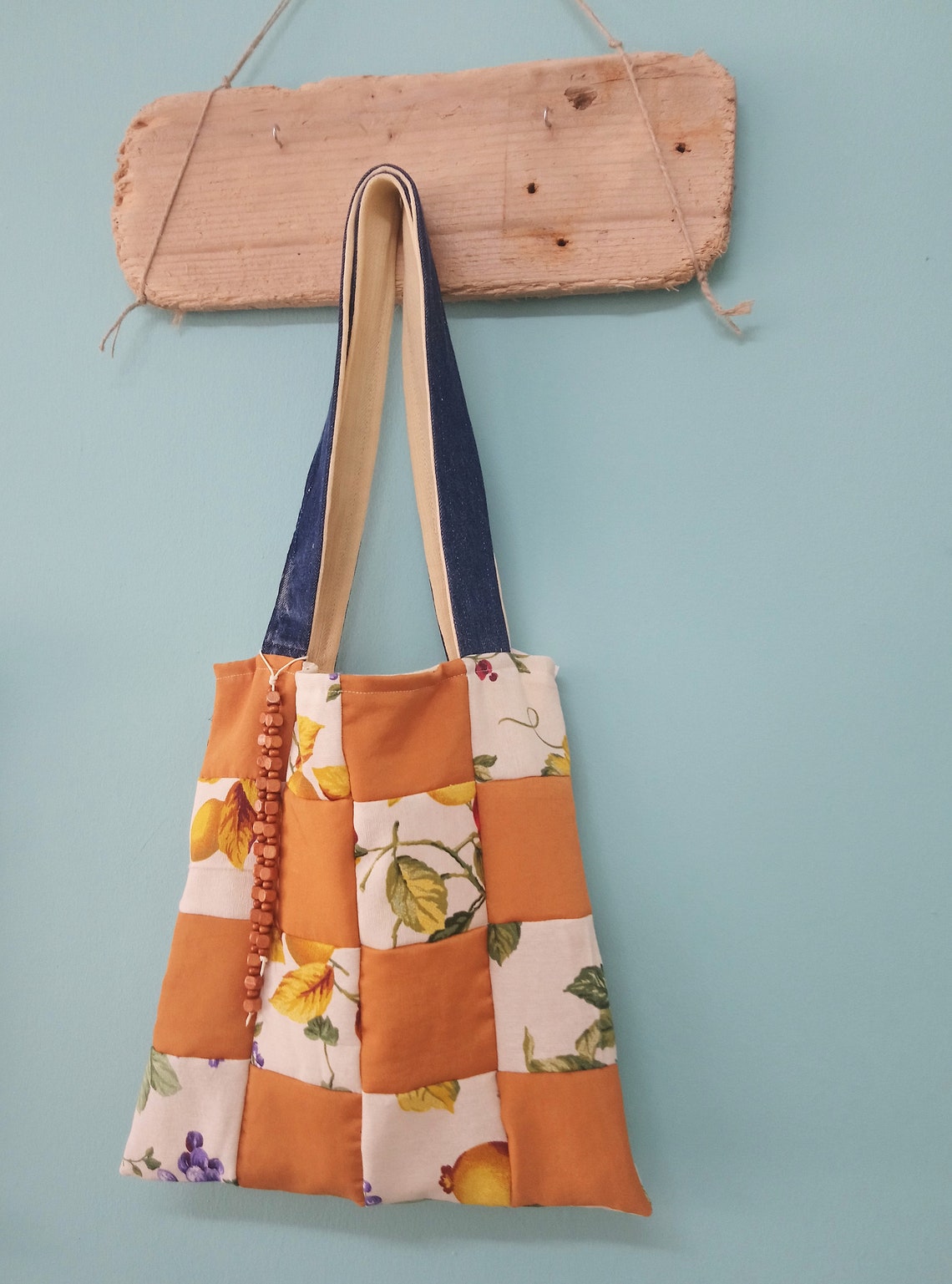 Tote Bag Patchwork Ladies Upcycled Gift Pouch Bag Hippie Etsy