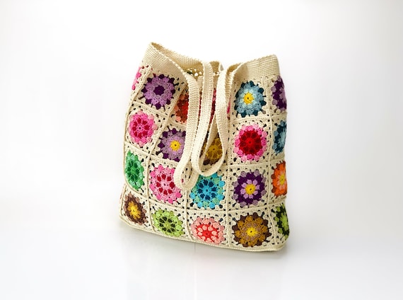granny square tote bag