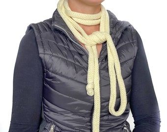 Spaghetti scarf, narrow scarf, skinny scarf, Handmade women Neck Choker