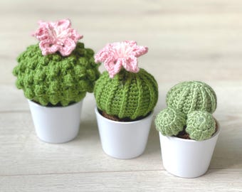 Crochet Cactus in Ceramic Pot: Handmade Amigurumi Succulent