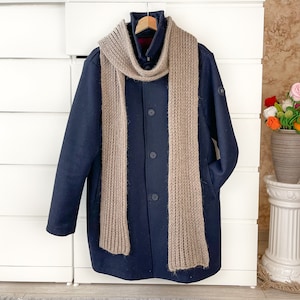 Chunky knit scarf, Oversized scarf, winter scarf for women and men from soft Alpaca and Merino wool
