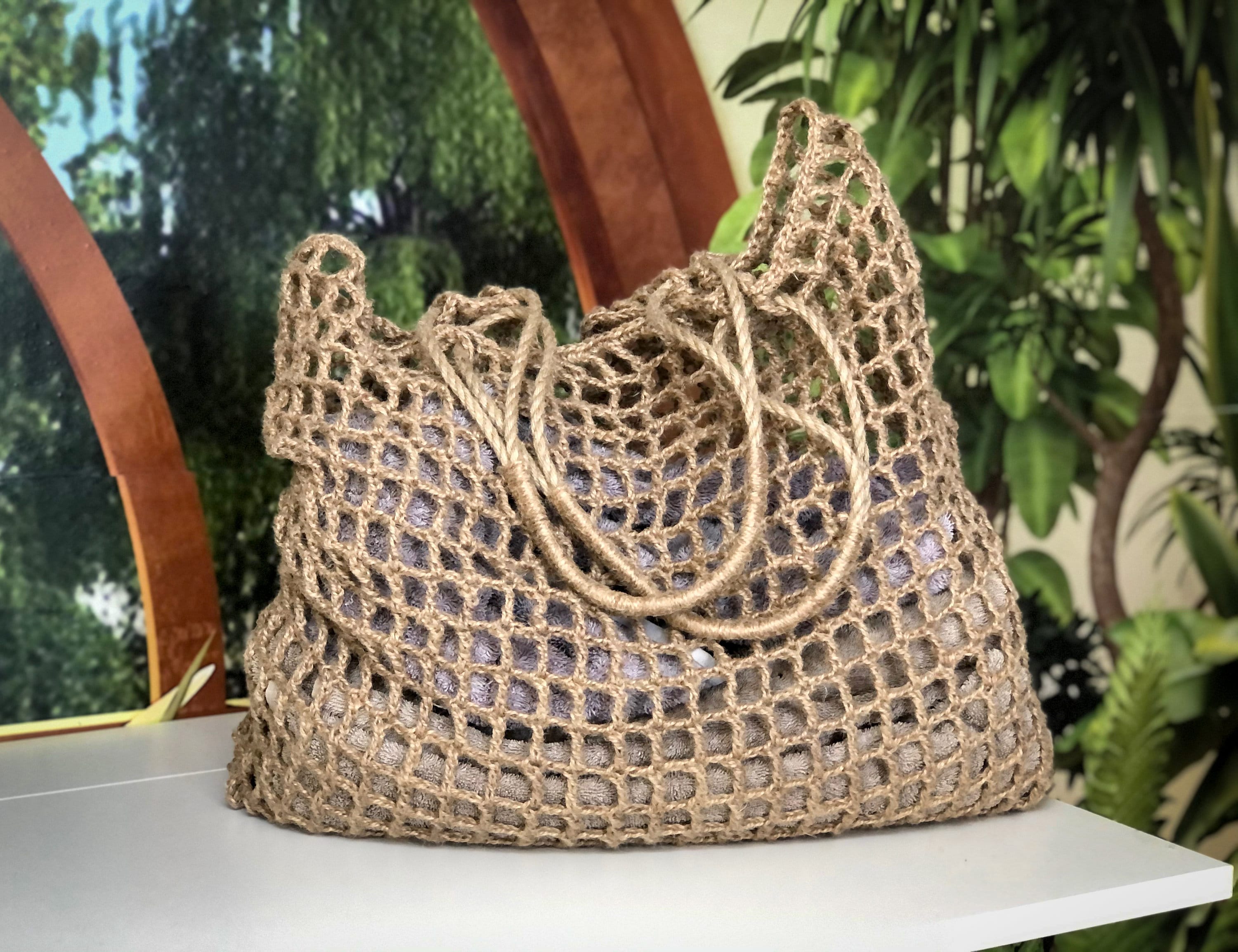 Hand Crochet Jute Market Bag