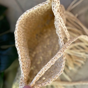 Crochet bag, Crochet Straw bag, Straw Raffia bag, crossbody bag, shoulder bag, moroccan bag wicker bag boho bag image 9