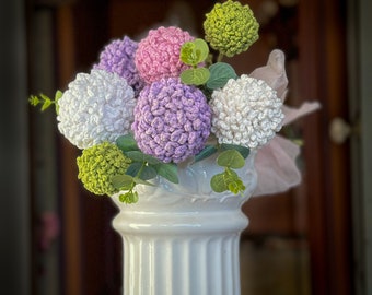 Crocheted tulips bouquet, crochet flowers, Gift for Mom, Gift for woman, Handmade Home Decor