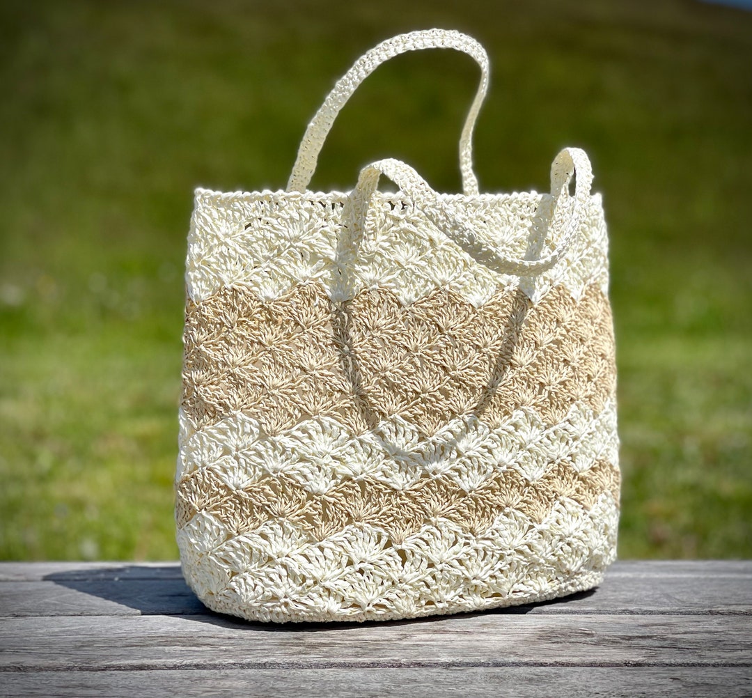 Fame Straw-Paper Crochet Tote Bag