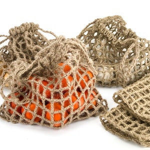 Jute net bag, Produce bag, Ecological reusable bags, Farmers market bag, Organic Vegan bag, Zero waste