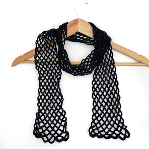 Crochet scarf pattern, skinny scarf PDF pattern, Scarf pattern, women tie pdf, easy crochet for beginners