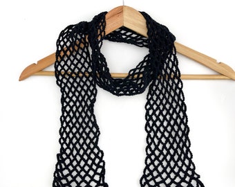 Crochet scarf pattern, skinny scarf PDF pattern, Scarf pattern, women tie pdf, easy crochet for beginners