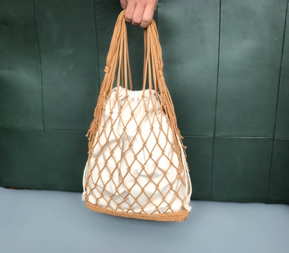 fishnet beach bag