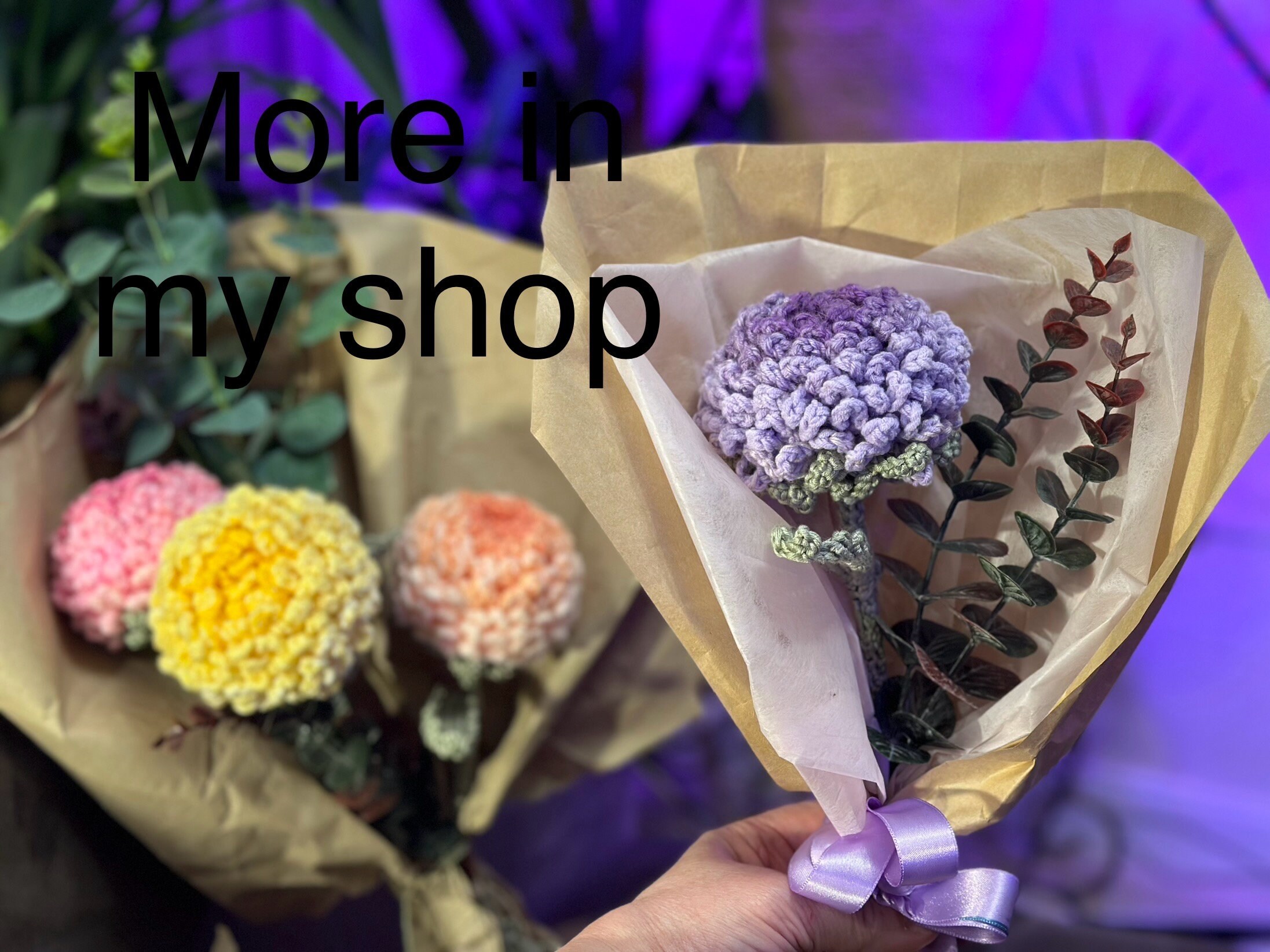 Bouquet Di Tulipani Artificiali Fatti A Mano All'Uncinetto | 6 Fiori, Regalo Fai Da Te Per Festa Della Mamma, Decorazione Casa