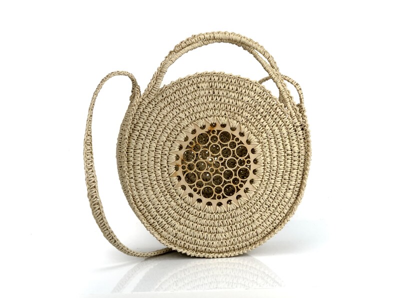 NATURAL Straw Beach Bag Crossbody Bag Boho Straw Bags Etsy