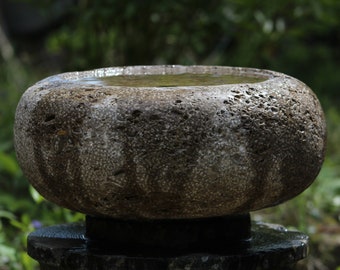 Tsukubai, fontein, vogelbad, 石の噴水
