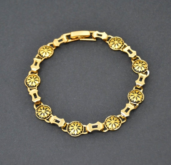 Toledo Damascene Bracelet 24k Gold Vintage Jewelry From | Etsy