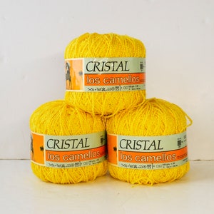 Strickgarne, gelbe Wolle, Strickgarn, Acrylgarn, Acryl- und Polyamidgarn, Vintage-Garn, gelbes Garn