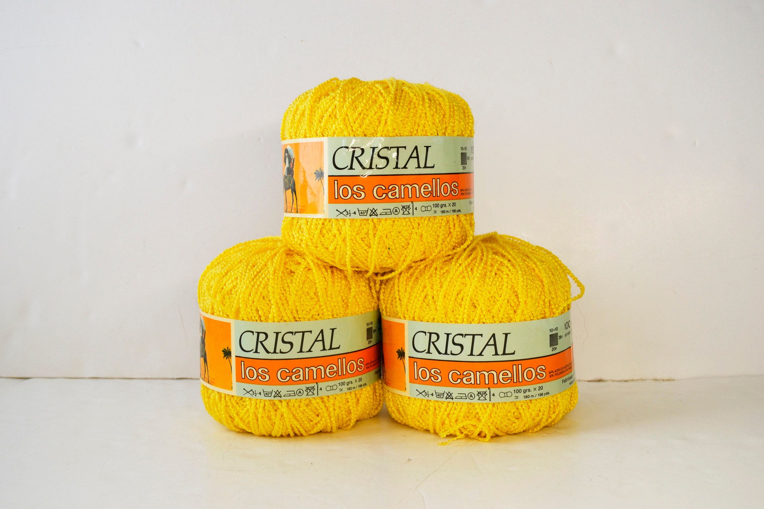 Knitting yarns yellow wool knitting yarn acrylic yarn Etsy