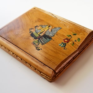 vecchia scatola di sigari, scatola di legno, portasigari in legno, custodia per sigarette vintage, custodia per sigarette del nonno, memoria del nonno